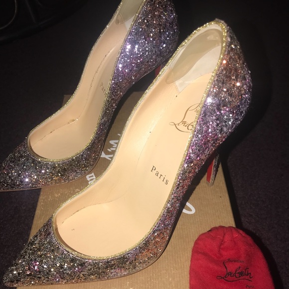 christian louboutin pigalle follies 100 glitter pumps christian louboutin pigalle follies 100 glitter pumps
